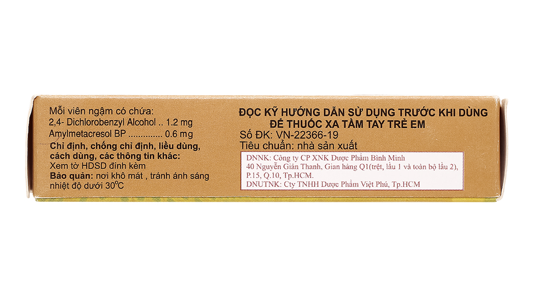 Viên ngậm Cufo Honey Lemon hỗ trợ trị viêm họng, đau họng