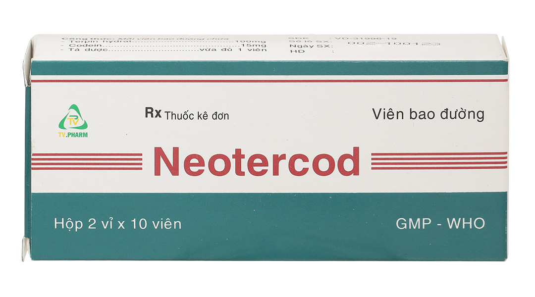 Neotercod trị triệu chứng ho khan, ho do kích ứng