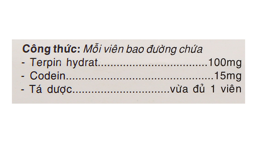 Neotercod trị triệu chứng ho khan, ho do kích ứng