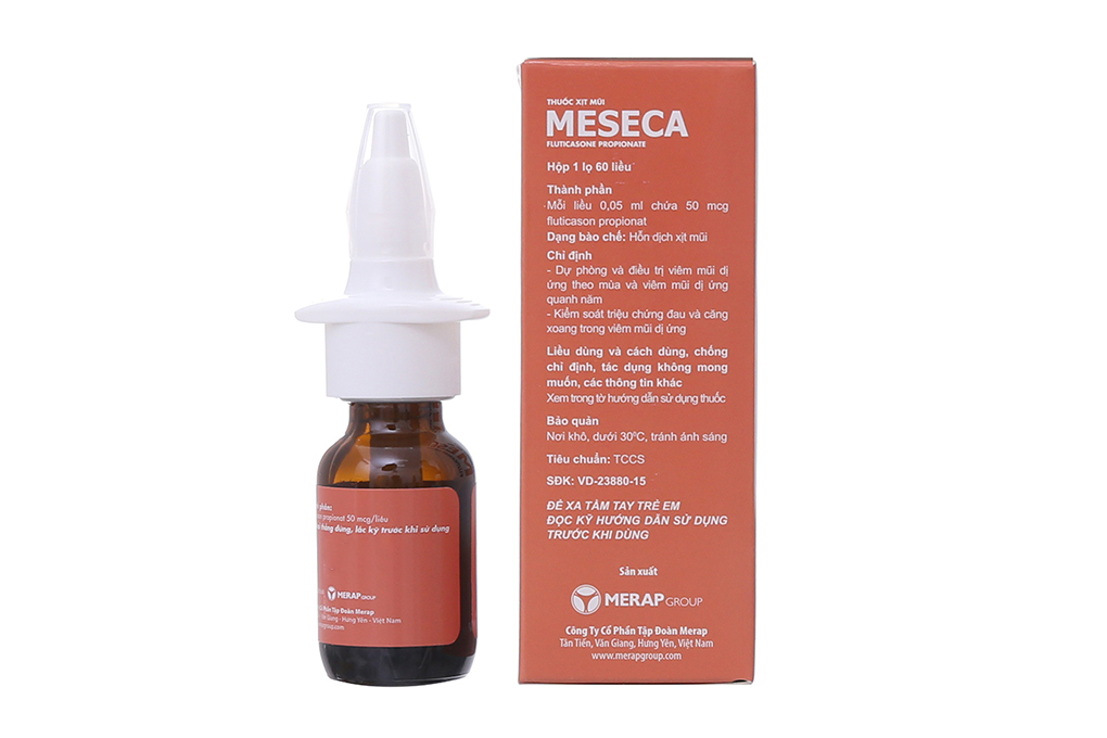Thuốc xịt mũi Meseca phòng và trị viêm mũi dị ứng