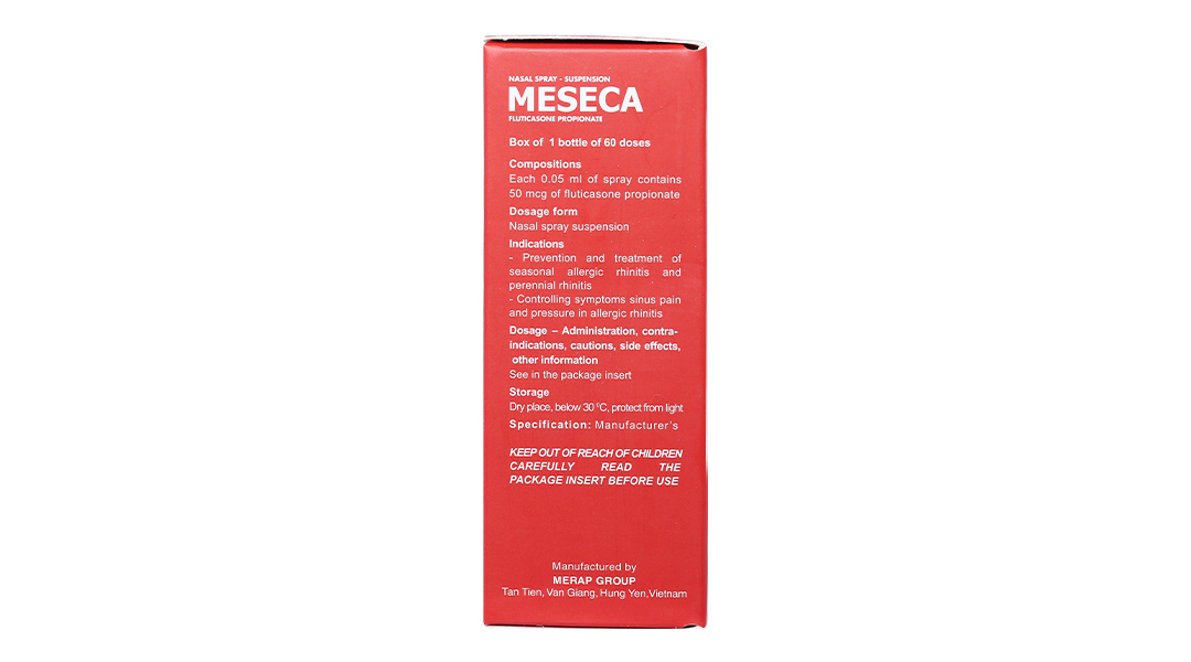 Thuốc xịt mũi Meseca phòng và trị viêm mũi dị ứng