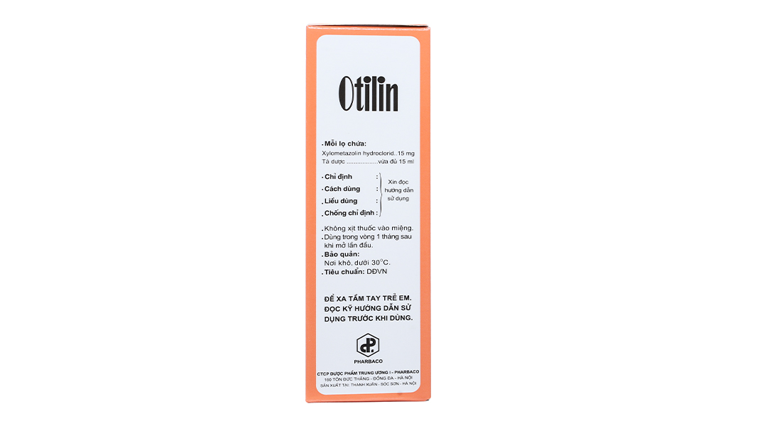 Thuốc xịt mũi Otilin 0.1% giảm nghẹt mũi, sung huyết mũi