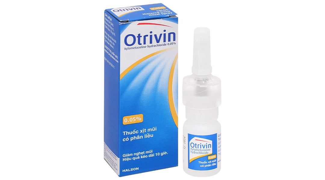 Dung dịch xịt mũi Otrivin 0.05% giảm triệu chứng nghẹt mũi, viêm mũi dị ứng