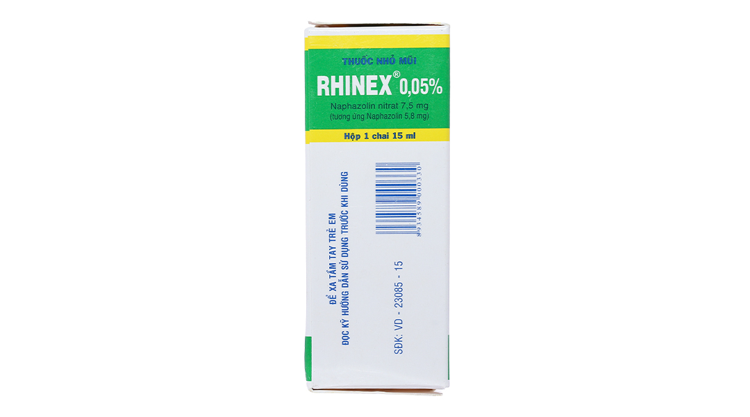 Thuốc nhỏ mũi Rhinex 0.05% giảm triệu chứng, sung huyết trong viêm mũi