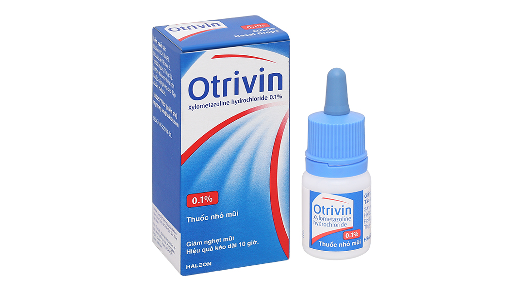 Thuốc nhỏ mũi Otrivin 0.1% giảm triệu chứng nghẹt mũi, viêm mũi dị ứng