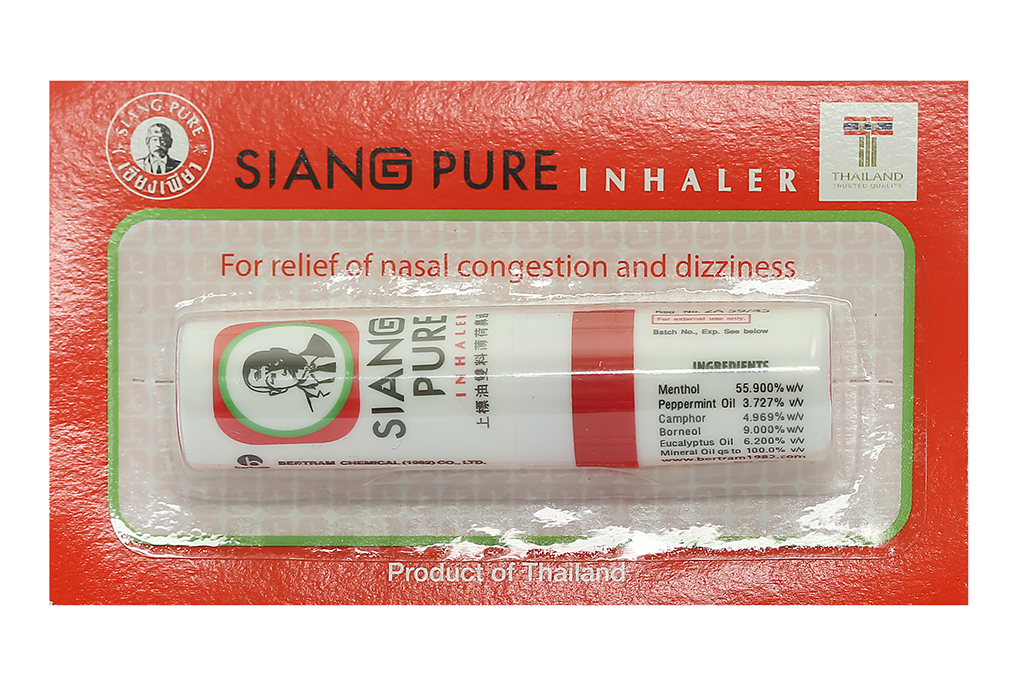 Ống hít Siang Pure Inhaler trị cảm cúm, nghẹt mũi