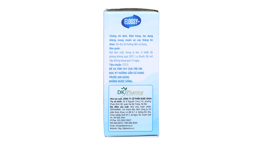 Thuốc nhỏ mũi Elossy+ 0.1% trị viêm xoang, viêm mũi