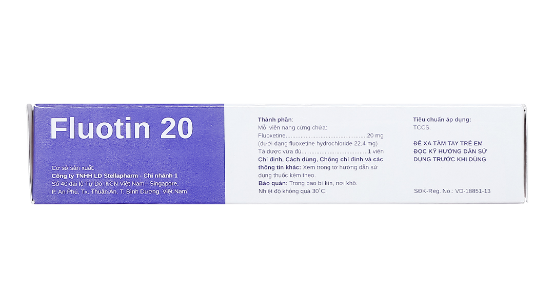 Fluotin 20 trị trầm cảm, rối loạn tiền kinh nguyệt