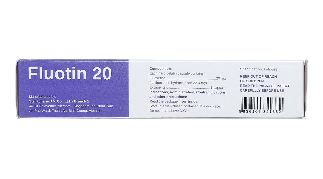 Fluotin 20 trị trầm cảm, rối loạn tiền kinh nguyệt