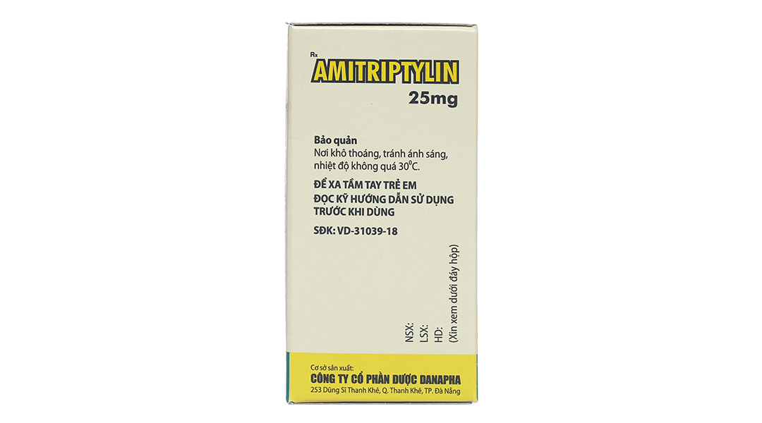 Amitriptylin Danapha 25mg điều trị trầm cảm