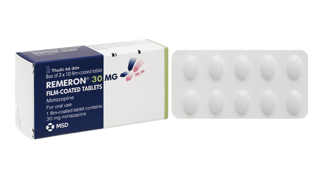 Remeron 30mg trị các đợt trầm cảm nặng