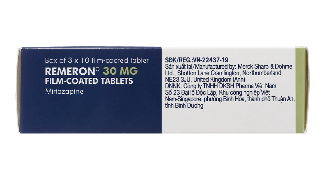 Remeron 30mg trị các đợt trầm cảm nặng