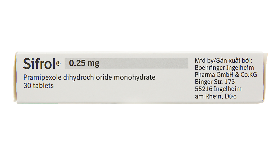 Sifrol 0.25mg trị Parkinson