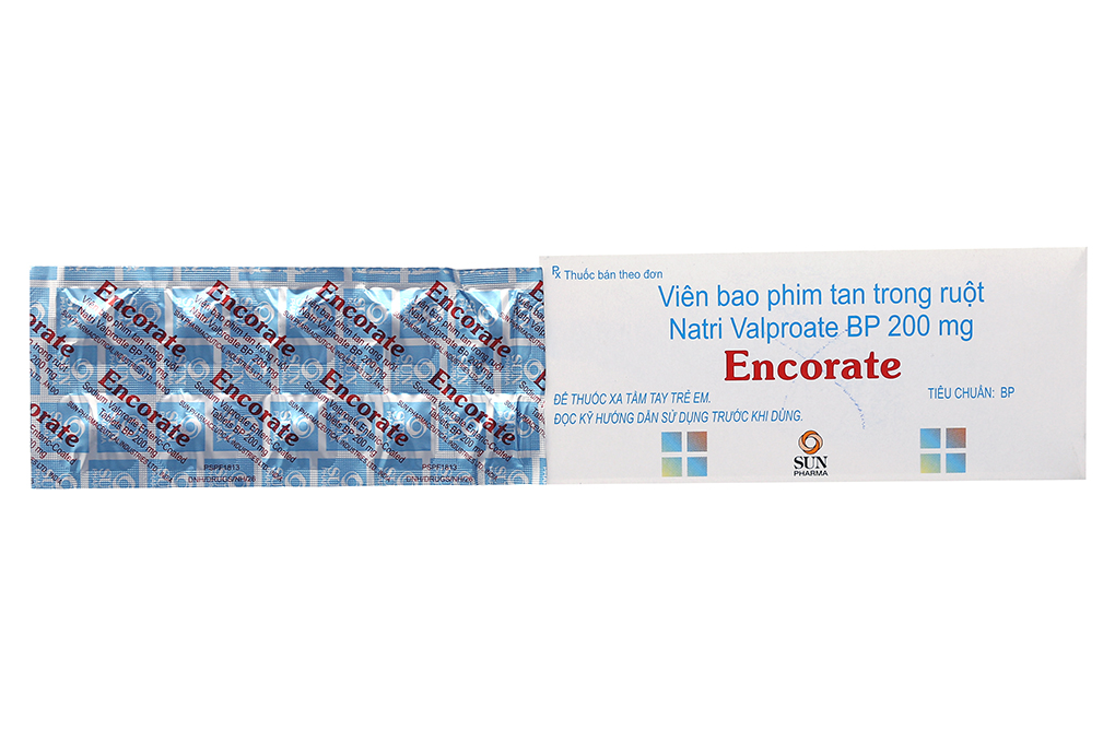 Encorate 200mg trị động kinh, rối loạn lưỡng cực