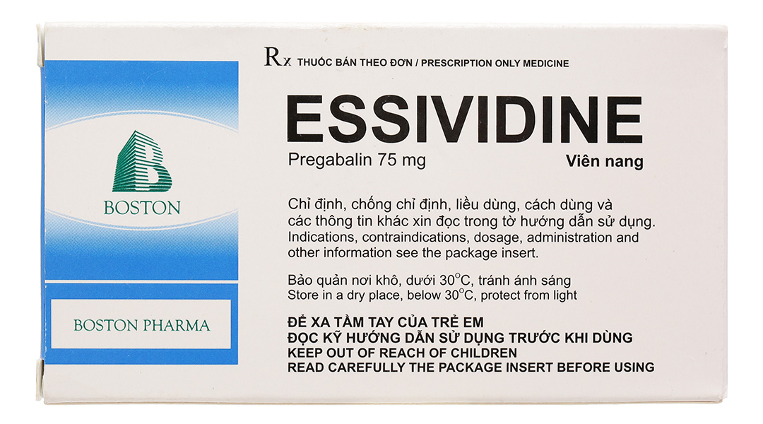 Essividine 75mg điều trị động kinh, rối loạn lo âu