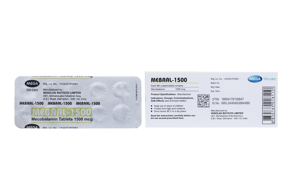 Mebaal 1500 trị bệnh lý thần kinh ngoại biên