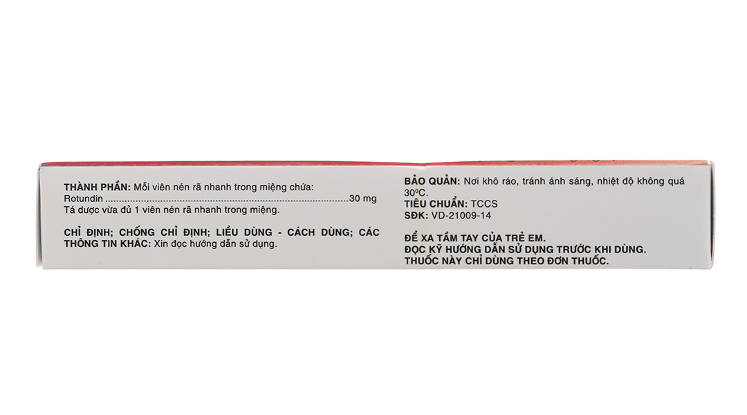 Rotundin-SPM 30mg giúp giảm lo âu, căng thẳng