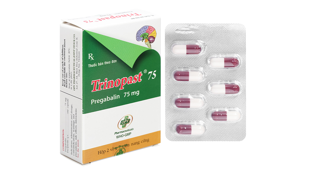 Trinopast 75 trị động kinh, đau dây thần kinh