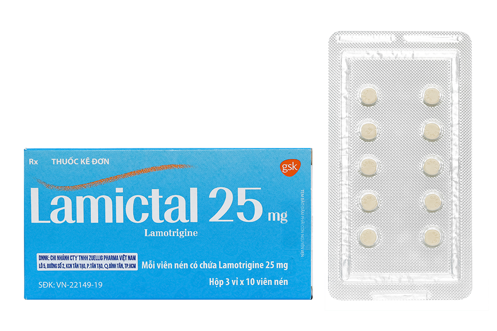 Lamictal 25mg trị động kinh, rối loạn lưỡng cực