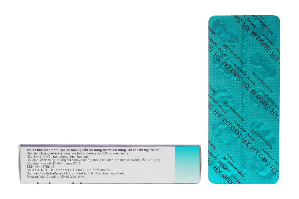 Seroquel XR 300mg trị tâm thần phân liệt, rối loạn lưỡng cực