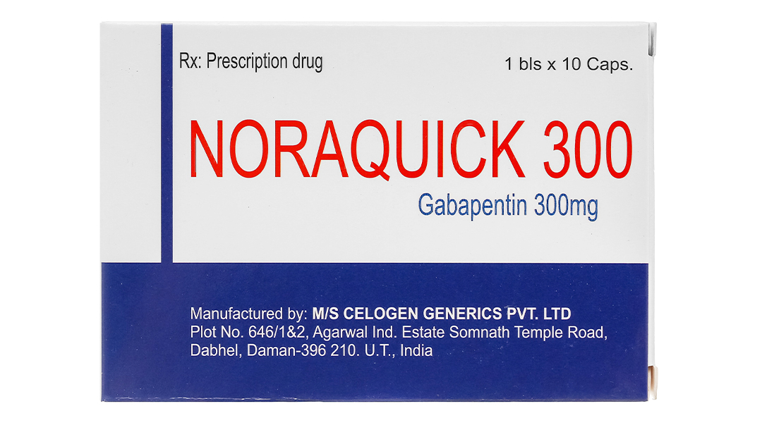 Noraquick 300 trị động kinh, đau dây thần kinh