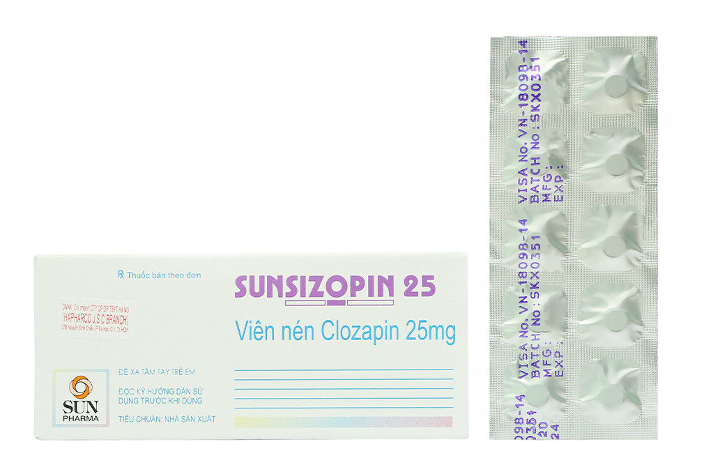 Sunsizopin 25 trị chứng tâm thần phân liệt