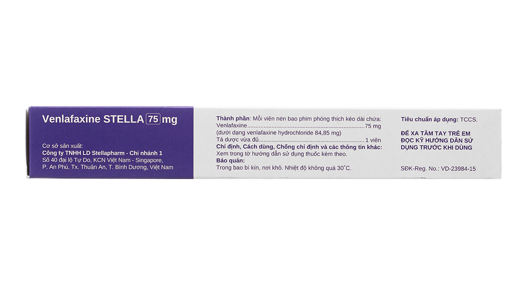Venlafaxine Stella 75mg trị trầm cảm