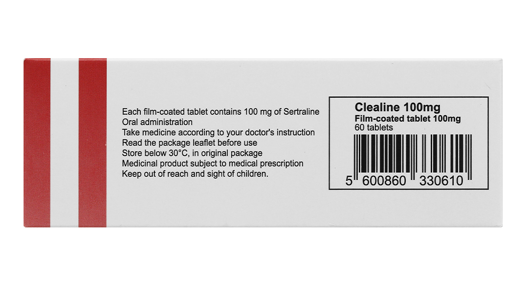 Clealine 100mg trị triệu chứng trầm cảm