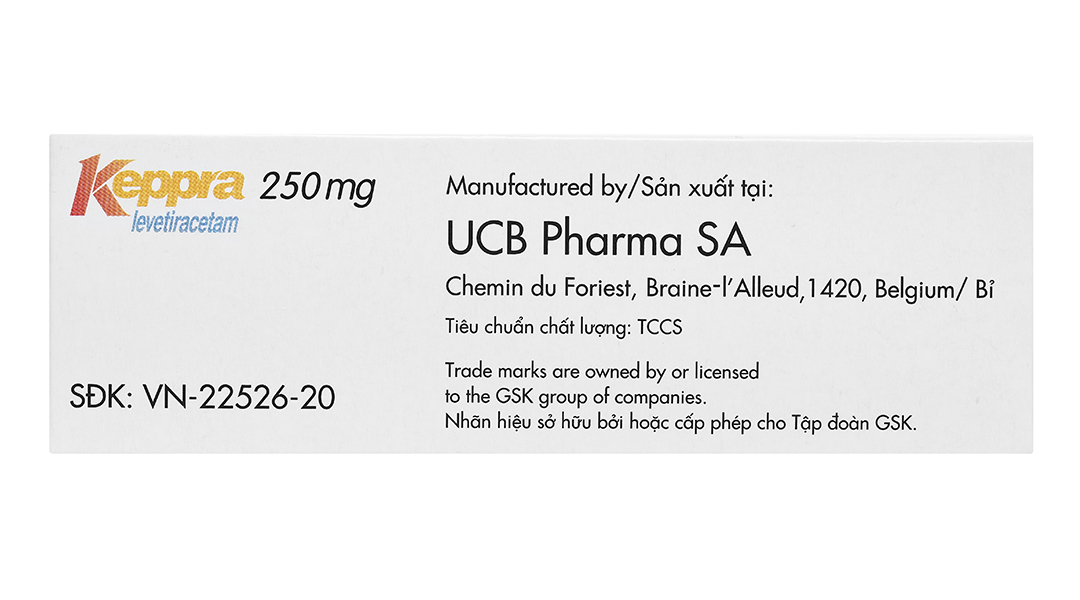 Keppra 250mg trị các cơn động kinh