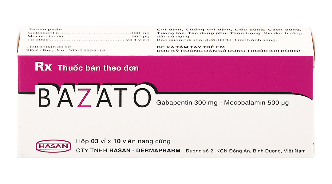 Bazato trị các triệu chứng đau thần kinh