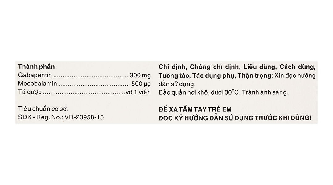 Bazato trị các triệu chứng đau thần kinh