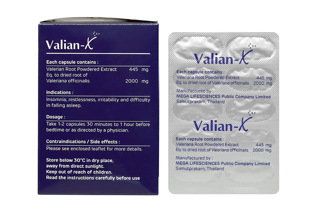 Valian-X trị mất ngủ, lo lắng, rối loạn giấc ngủ