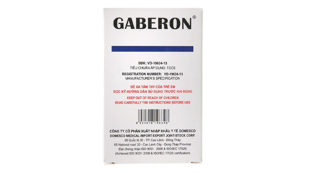 Gaberon 300mg hỗ trợ trị động kinh cục bộ