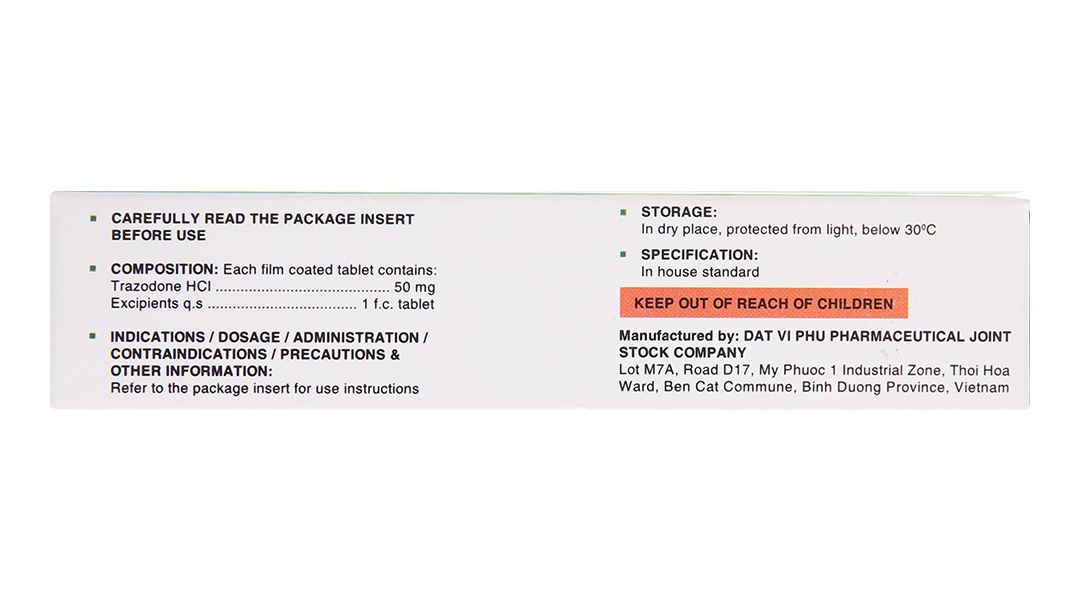 Davibest 50mg trị trầm cảm