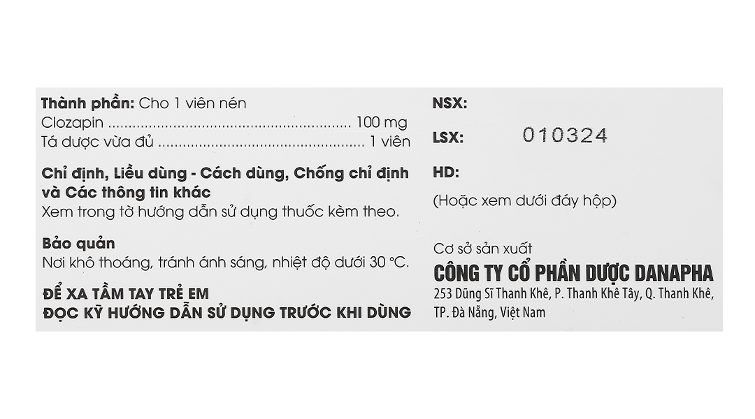 Lepigin 100 trị tâm thần phân liệt kháng trị, rối loạn tâm thần