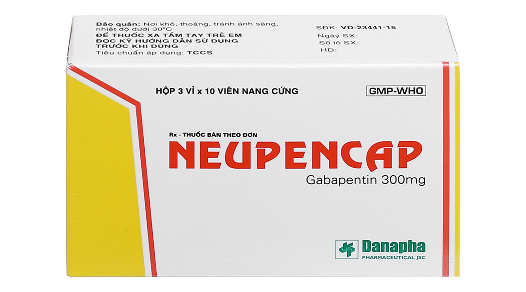 Neupencap 300mg trị động kinh, đau dây thần kinh