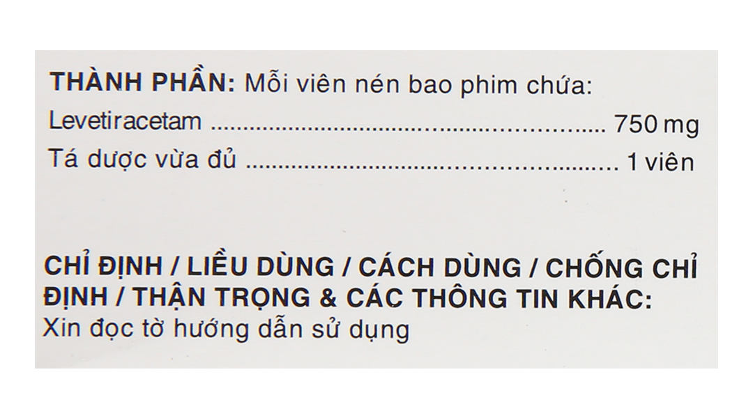 Levetral-750 trị động kinh
