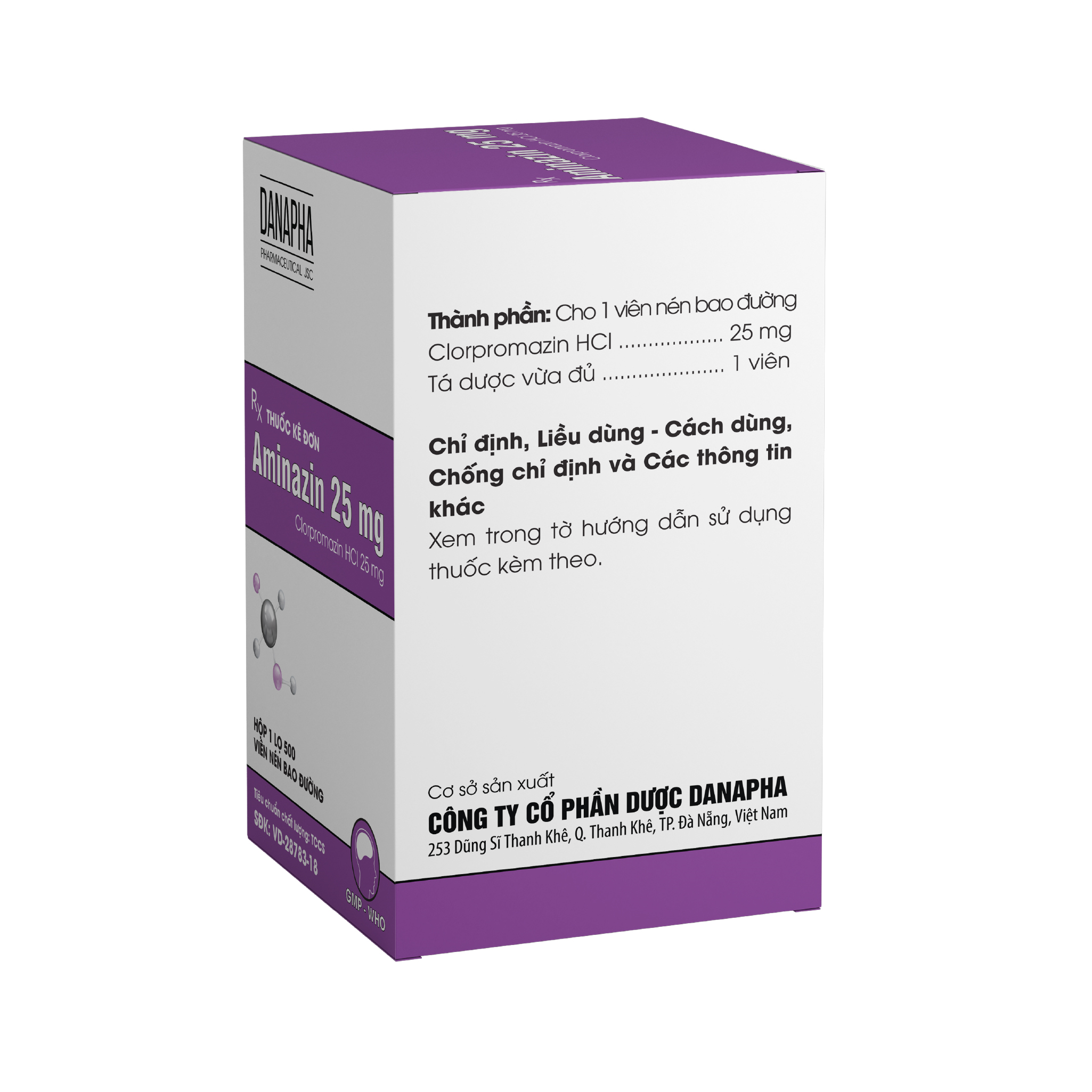 Aminazin 25mg điều trị rối loạn tâm thần