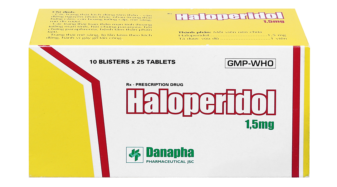 Haloperidol Danapha 1.5mg trị tâm thần phân liệt