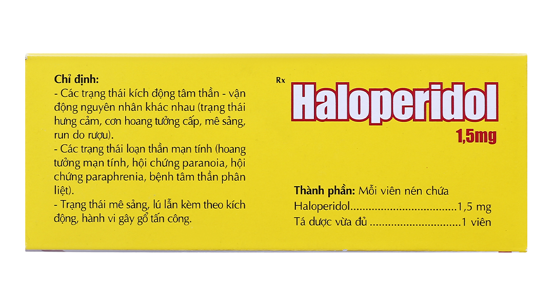 Haloperidol Danapha 1.5mg trị tâm thần phân liệt