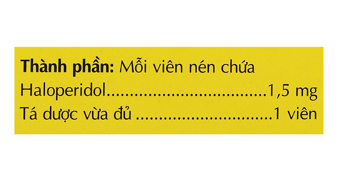 Haloperidol Danapha 1.5mg trị tâm thần phân liệt