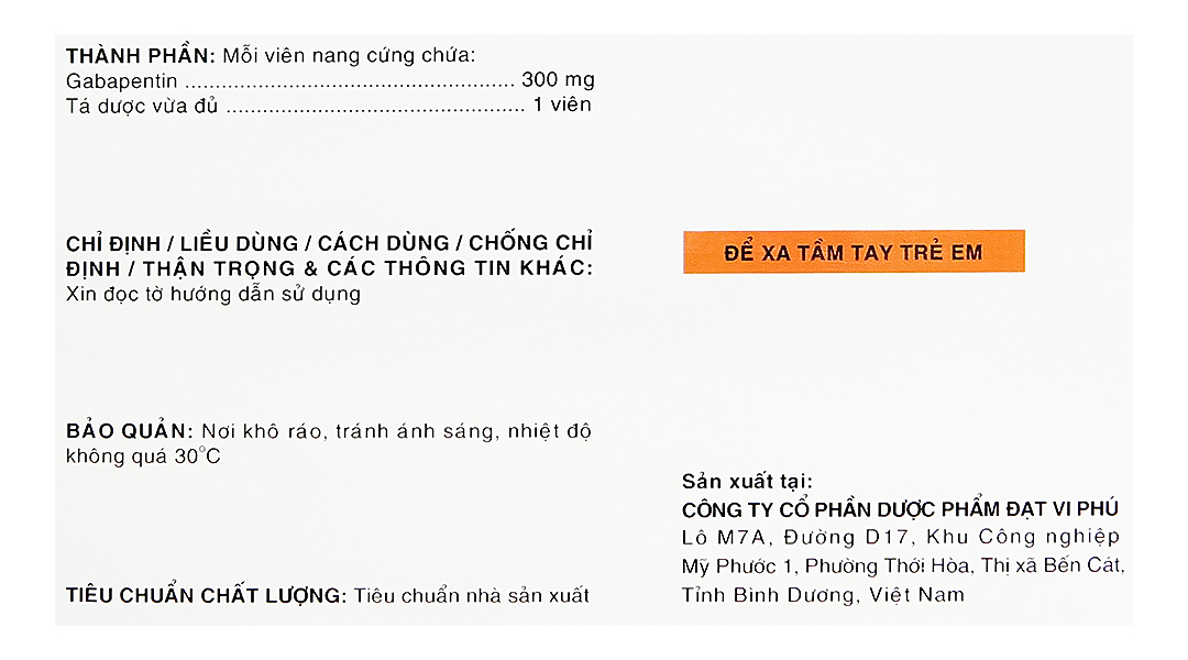 Neubatel 300mg hỗ trợ trị động kinh cục bộ