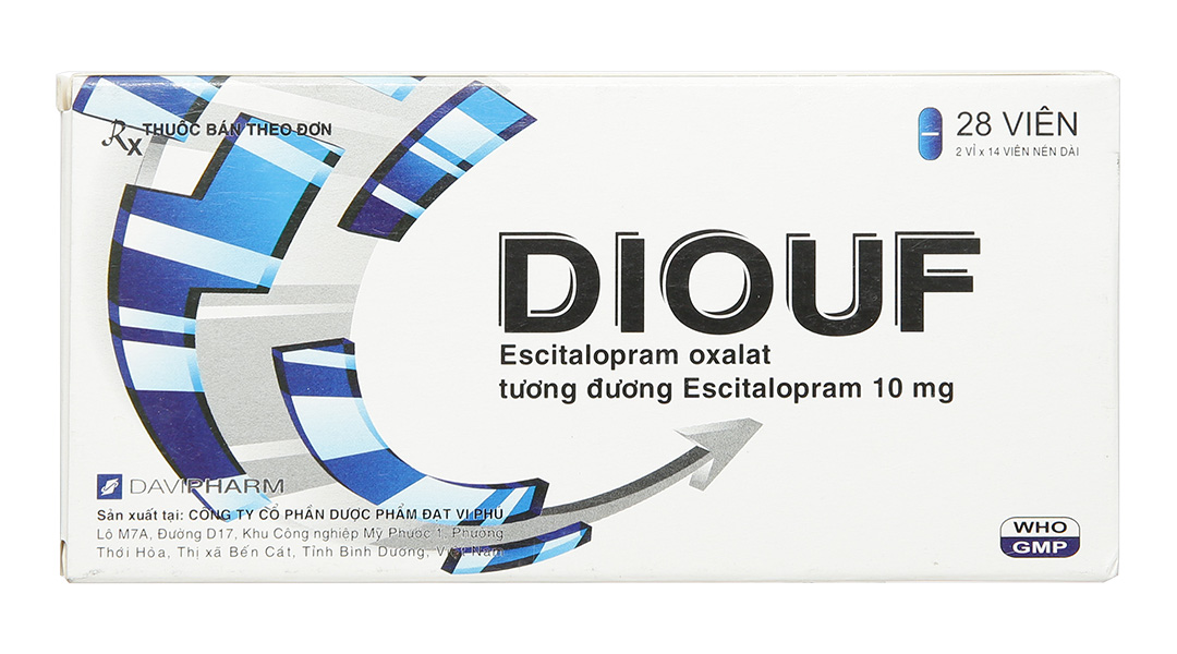 Diouf 10mg trị trầm cảm nặng, rối loạn hoảng loạn