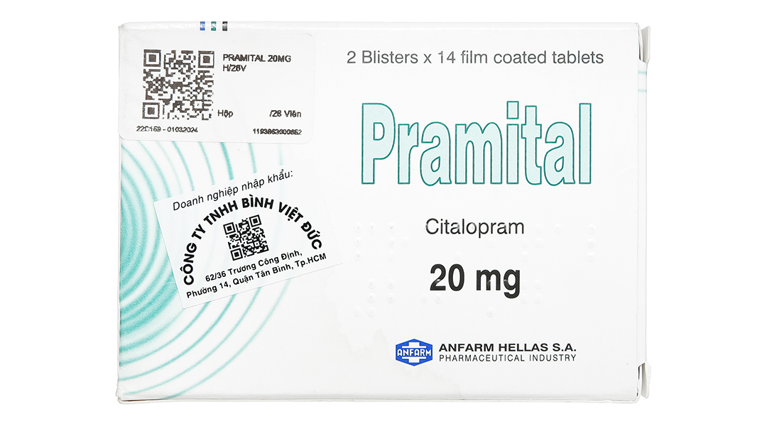 Pramital 20mg trị trầm cảm