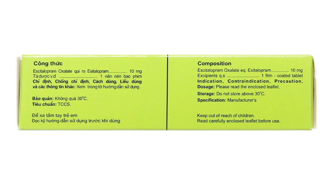 Lupilopram 10mg trị các chứng trầm cảm, rối loạn lo âu