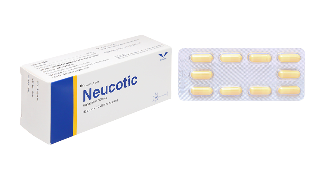Neucotic 300mg hỗ trợ trị động kinh cục bộ, trị đau thần kinh