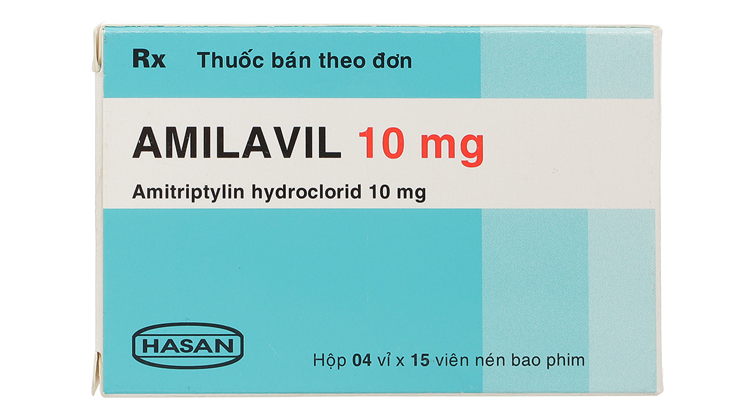 Amilavil 10mg trị trầm cảm, đau dây thần kinh, đái dầm ở trẻ lớn