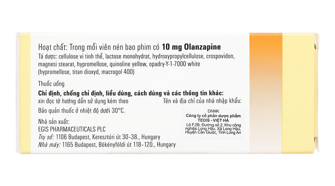 Egolanza 10mg trị tâm thần phân liệt, rối loạn lưỡng cực