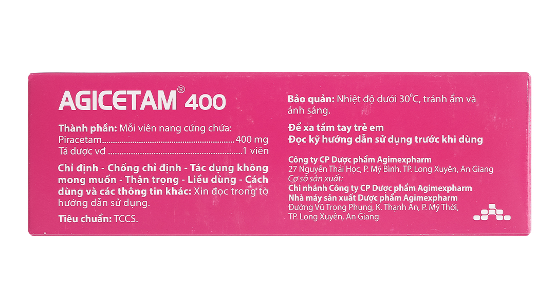 Agicetam 400 trị triệu chứng chóng mặt, nghiện rượu