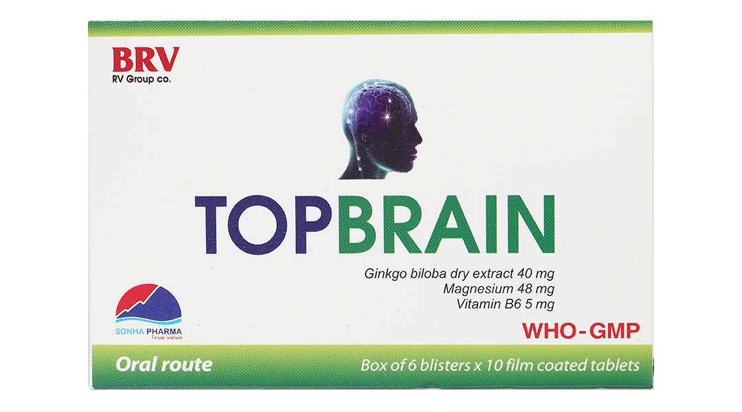Topbrain giúp tăng tuần hoàn máu, cải thiện thiểu năng tuần hoàn não